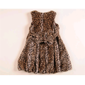 woolen Kleid der Mädchenpartei für Winterleopardprinzessin-Modekleid für Kind